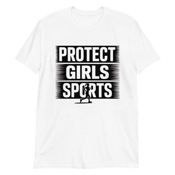T-shirt blanc avec logo Protect Girls Sports pour enfant actif.